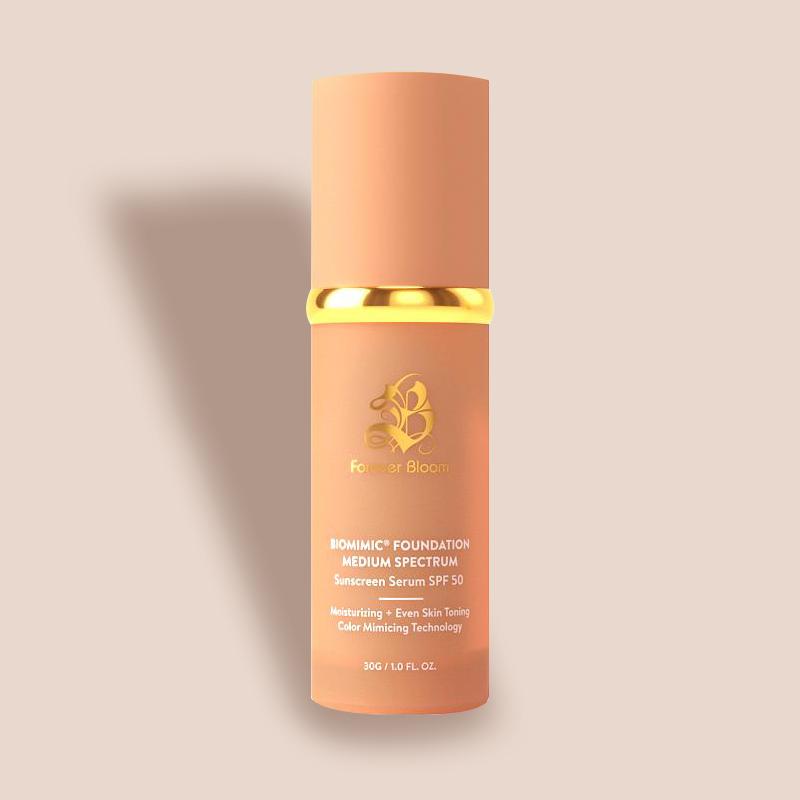 Biomimic Foundation 4 in 1 - Light Spectrum, Liquid Foundation for Flawless, Natural Looking Finish Makeup Clear Lightweight