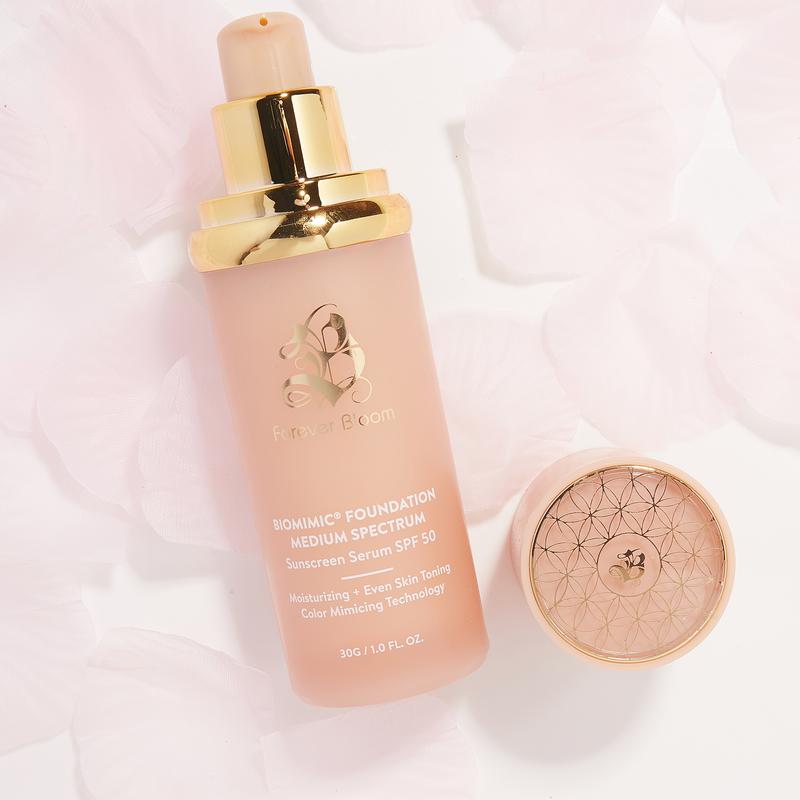 Biomimic Foundation 4 in 1 - Light Spectrum, Liquid Foundation for Flawless, Natural Looking Finish Makeup Clear Lightweight