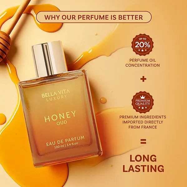 Oud Eau De Parfum 100ML | Unisex Perfume for Women & Men | Sweet Honey & Smoky Oud Long Lasting Arabic Fragrance | Luxury Women Perfume Gift Set | Perfect Women’s Day Gift