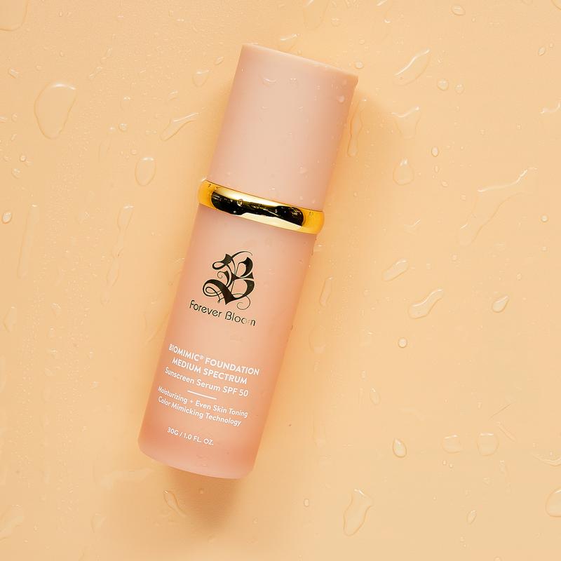 Biomimic Foundation 4 in 1 - Light Spectrum, Liquid Foundation for Flawless, Natural Looking Finish Makeup Clear Lightweight