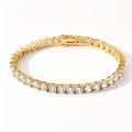 Synthetic Tennis Bracelet |   2-6mm  Sparkling Stones |    6-8.5" for Men & Women |   Unisex Hip Hop Gift Wedding, Birthday, Anniversary |   Eco-Friendly & Hypoallergenic Fine