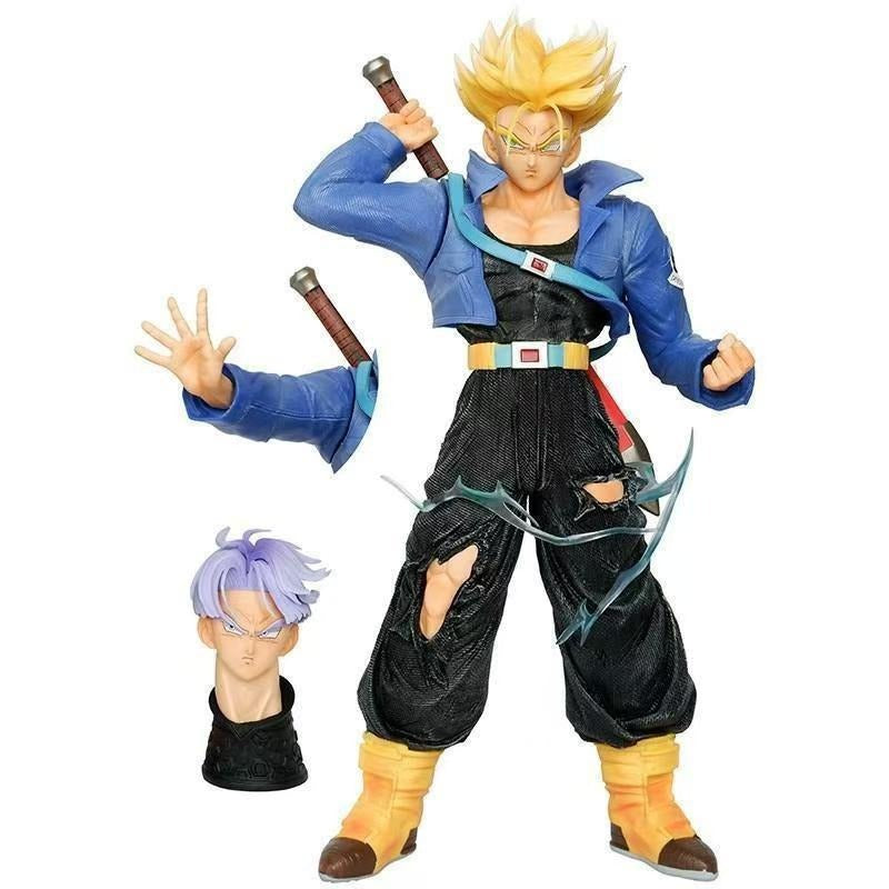 Dragon Ball GK Trading Card Set - Trunks Preliminary Competition - Human Model with Yellow Hair and Two Heads - Handmade Figurine