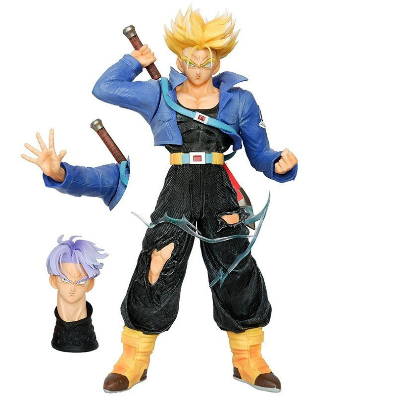 Dragon Ball GK Trading Card Set - Trunks Preliminary Competition - Human Model with Yellow Hair and Two Heads - Handmade Figurine