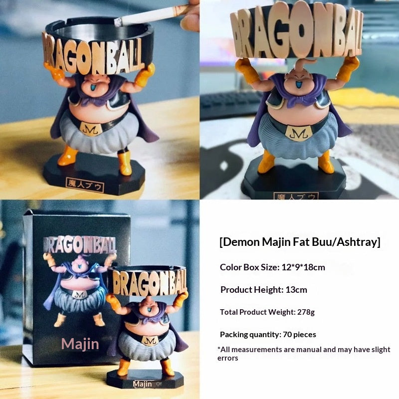 Figurine Dragon Ball GK Majin Buu Fat Buu Cendrier en boîte, ornement de voiture, modèle réduit