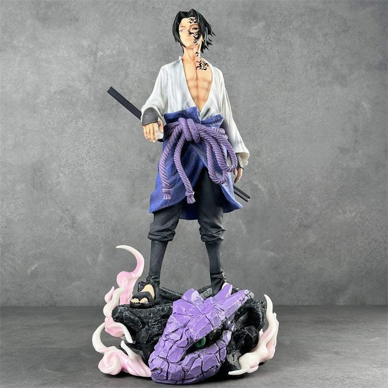 Naruto GK Uchiha's Crow Curse Mark, Miyamoto Shodai, 42cm base model, anime figurine, decorative item