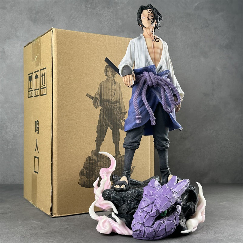 Naruto GK Uchiha's Crow Curse Mark, Miyamoto Shodai, 42cm base model, anime figurine, decorative item