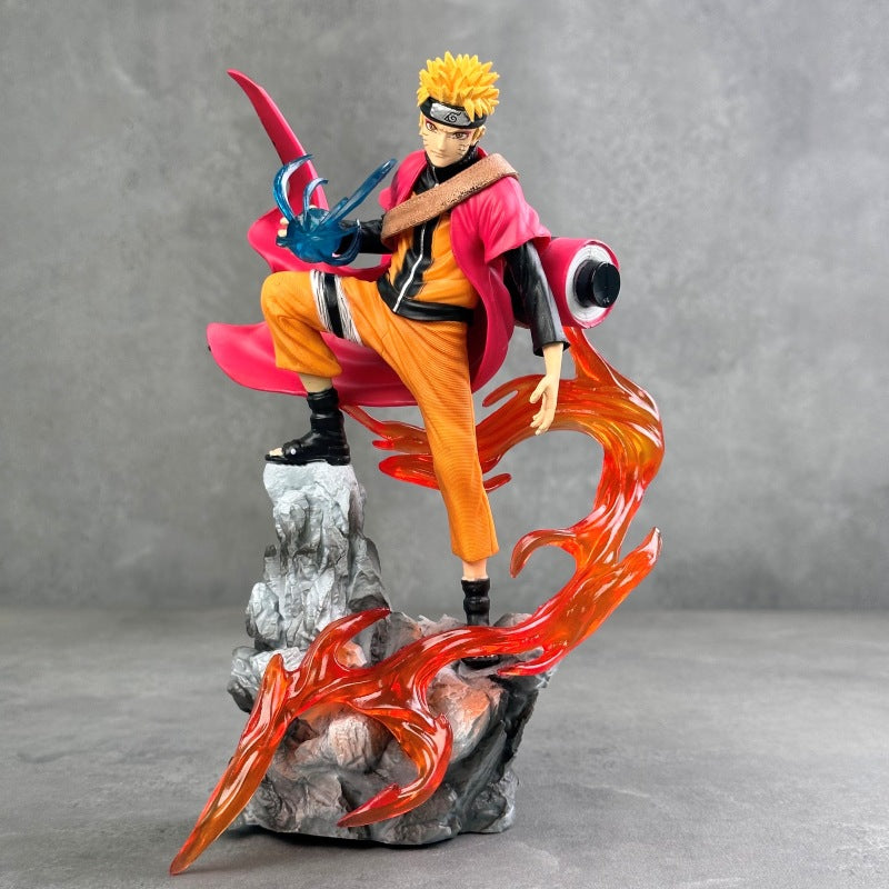 Naruto and Sasuke 10th Anniversary 100 Ninja Anime Figure Set, Cosplay Accessories, Desktop Model, Collectible Gift for Fans