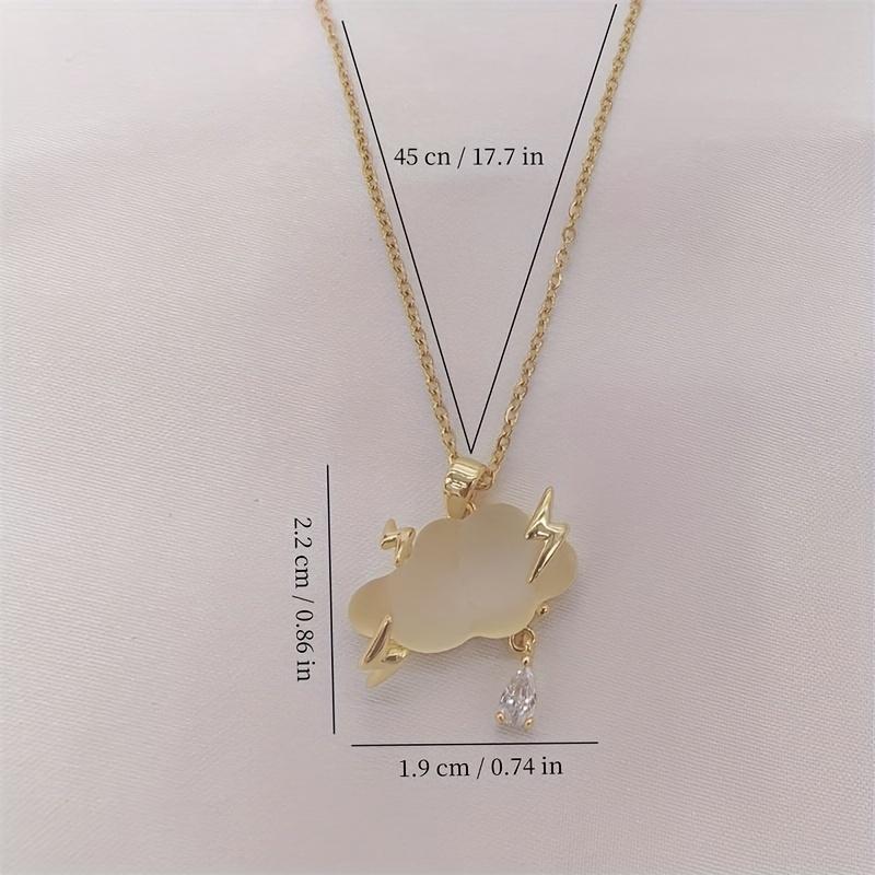 Creative Fashion Lightning Cloud Pendant Necklace for Girls, Personality Jewelry for Girls - Anniversary and Birthday Gift for Wife and Daughter