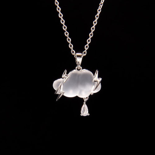 Creative Fashion Lightning Cloud Pendant Necklace for Girls, Personality Jewelry for Girls - Anniversary and Birthday Gift for Wife and Daughter