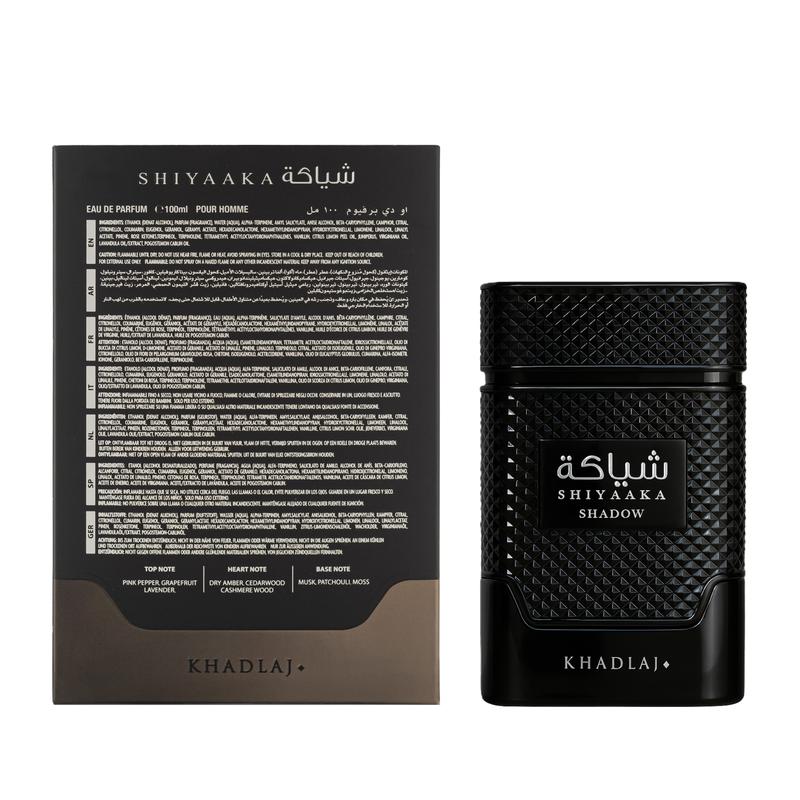 Khadlaj Shiyaaka Shadow for Unisex Eau de Parfum Spray, 3.4 Ounce/100ML