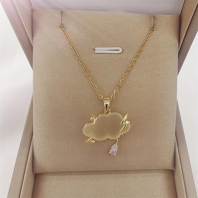 Creative Fashion Lightning Cloud Pendant Necklace for Girls, Personality Jewelry for Girls - Anniversary and Birthday Gift for Wife and Daughter