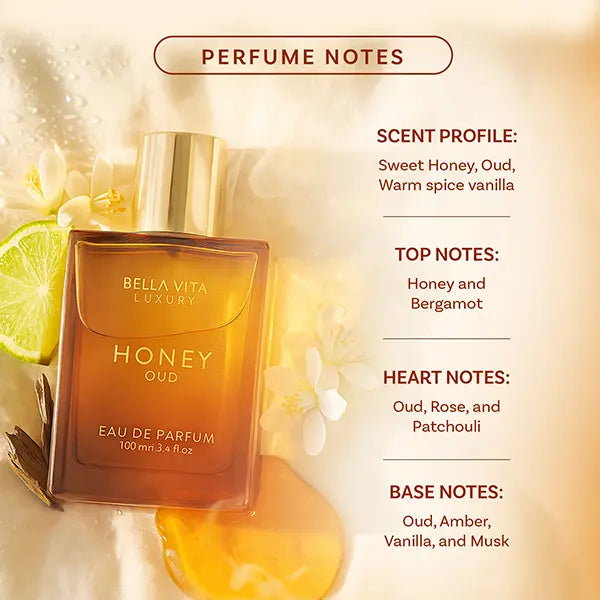 Oud Eau De Parfum 100ML | Unisex Perfume for Women & Men | Sweet Honey & Smoky Oud Long Lasting Arabic Fragrance | Luxury Women Perfume Gift Set | Perfect Women’s Day Gift